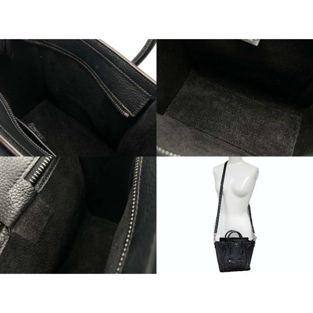 Celine Luggage Shopper handbag shoulder bag black leather - Picture 9 of 9